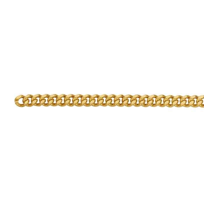 14K Yellow Gold Diamond-Cut Curb Chain