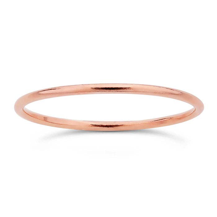 14/20 Rose Gold-Filled Round Wire Stackable Ring