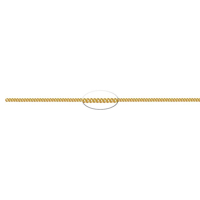 14K Yellow Gold Diamond-Cut Curb Chain