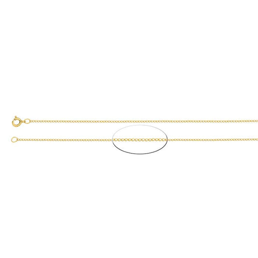 Leichte Panzerkette aus 14 Karat Gelbgold, 0,8 mm