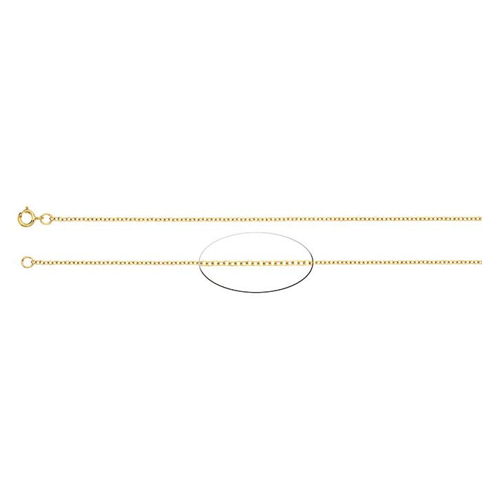 14K Yellow Gold Oval Cable Chain