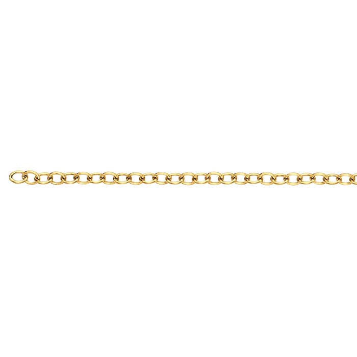 14K Yellow Gold Oval Cable Chain