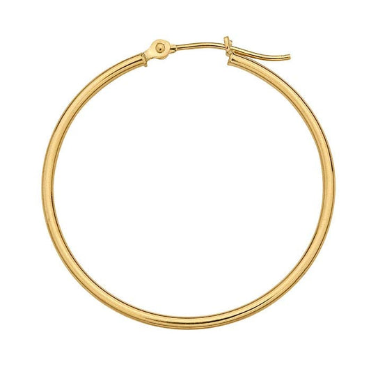 14K Yellow Gold 1.5mm Hoop Earring