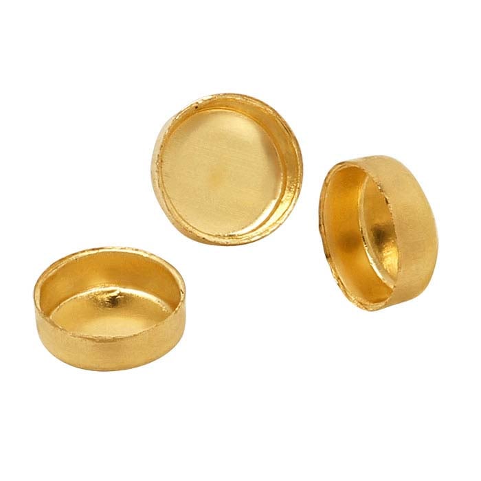 14/20 Yellow Gold-Filled Round Bezel Cup Setting