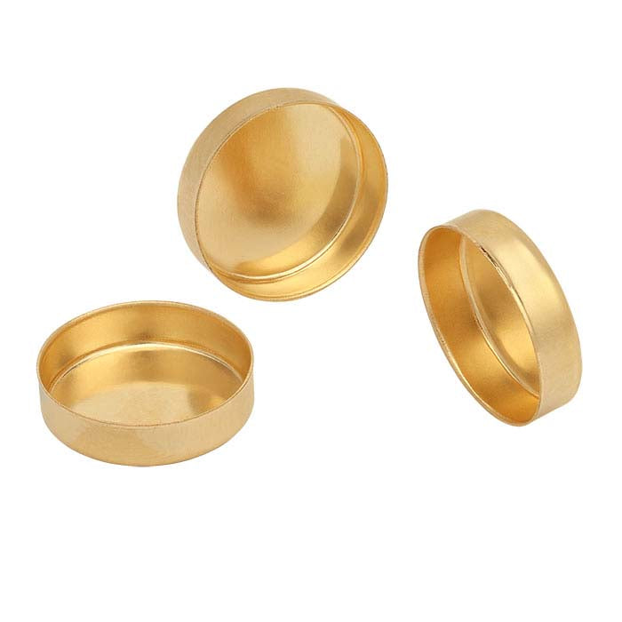14/20 Yellow Gold-Filled Round Bezel Cup Setting