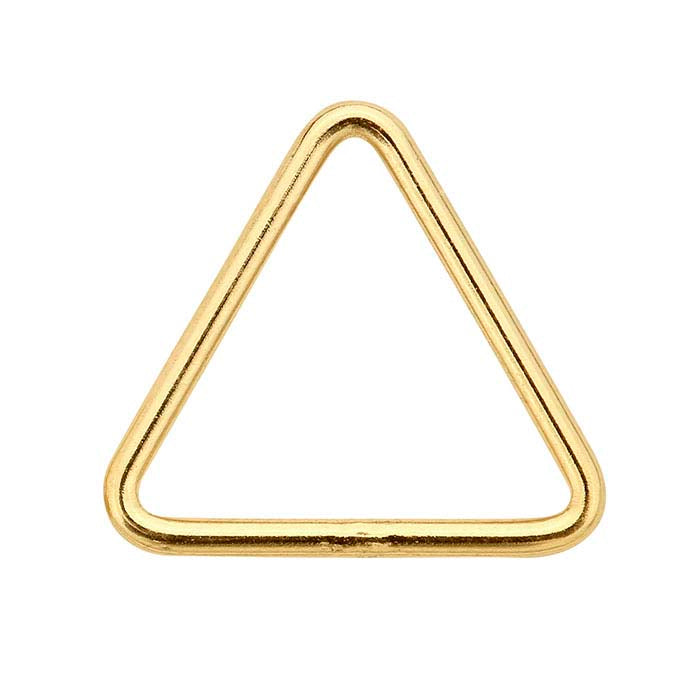 Anello Chiuso Triangolare 10mm in Oro Giallo 14/20 Gold-Filled