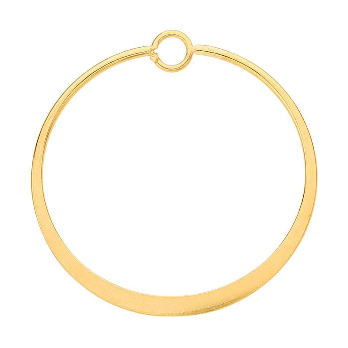 14/20 Yellow Gold-Filled Flattened Circle Components with Ring