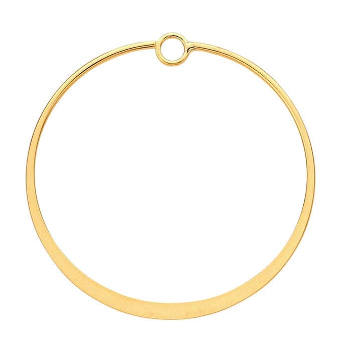 14/20 Yellow Gold-Filled Flattened Circle Components with Ring