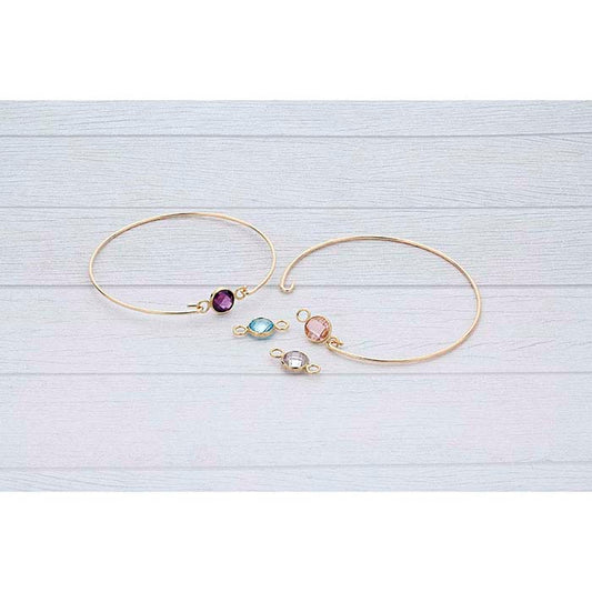 14/20 Yellow Gold-Filled Double-Hook Bangle Bracelet Component