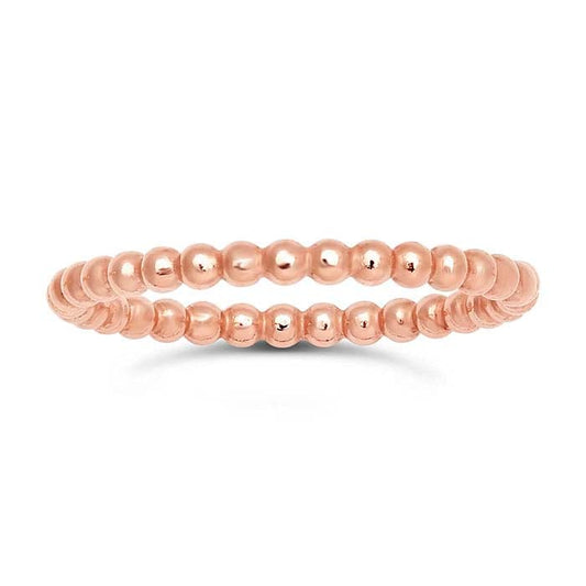 12/20 Rose Gold-Filled 2mm Beaded Ring