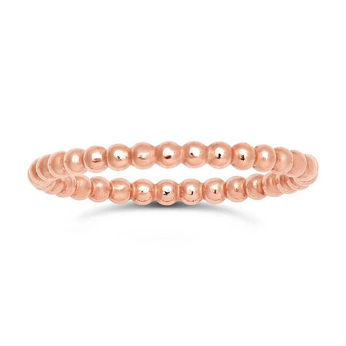 12/20 Rose Gold-Filled Beaded Ring