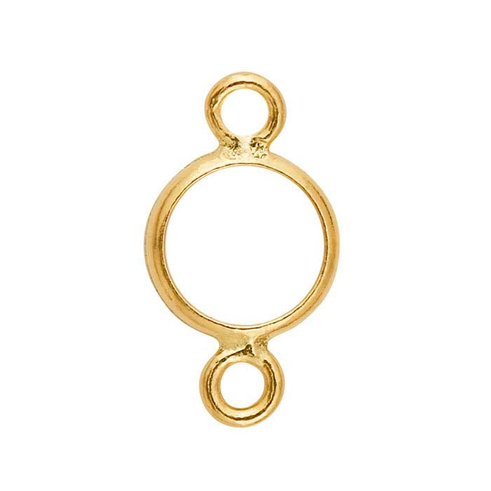 14K Yellow Gold 4mm Round Link Component Mounting