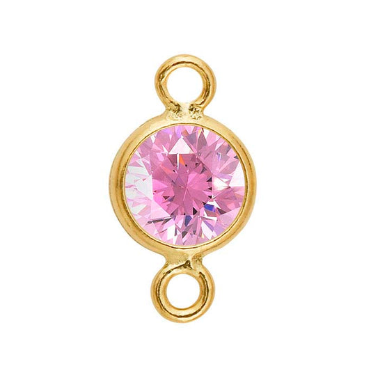 14K Yellow Gold 4mm Round Link Component Mounting