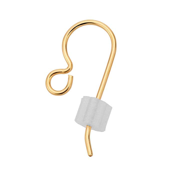 White Knurled Silicone Ear Wire Guard