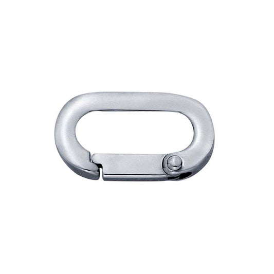 Stainless steel 15.3 x 8.6mm Oval Push Clasp