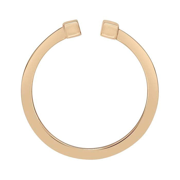 Bronze Parallel Bar Ring, Adjustable
