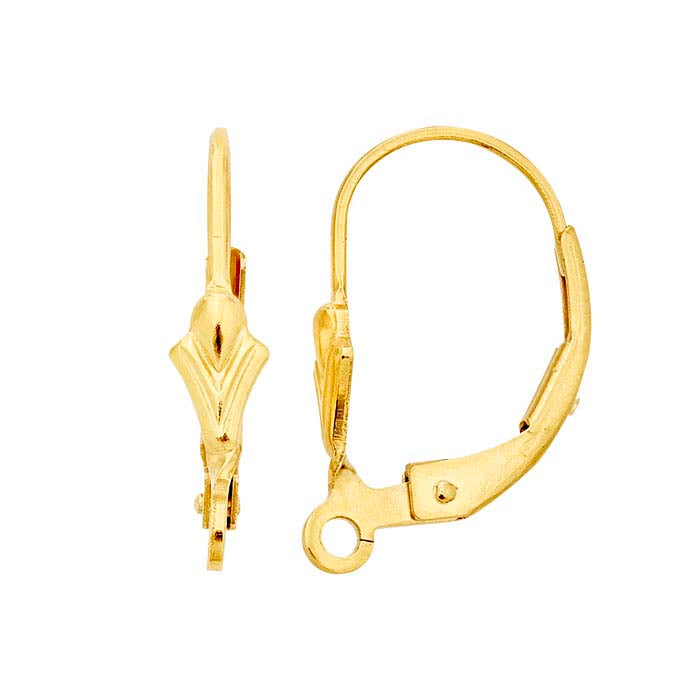 Fleur-de-Lis Lever-Back Ear Wire