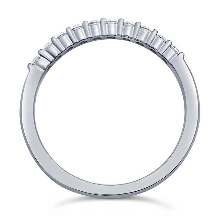 14K White Gold 1.6mm Diamond-Set Wedding Band