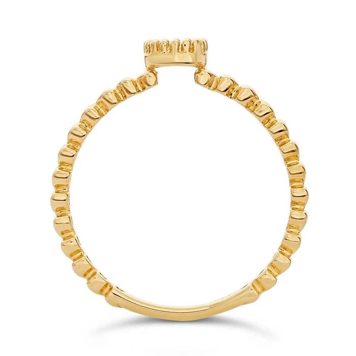 14K Yellow Gold 4mm Round Ring Mounting