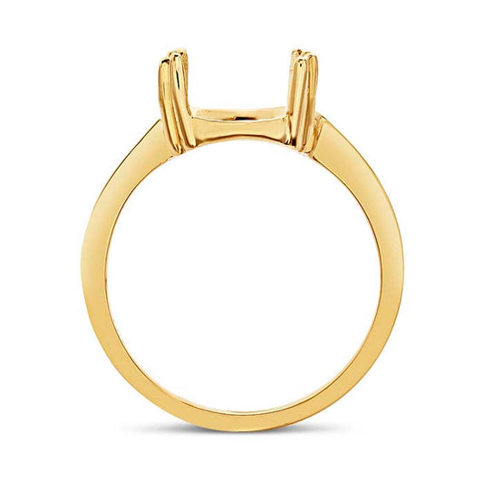 14K Yellow Gold Double-Prong 14 x 10mm Oval Ring Mounting