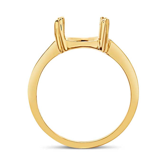 14K Yellow Gold Double-Prong 14 x Oval Ring Mounting