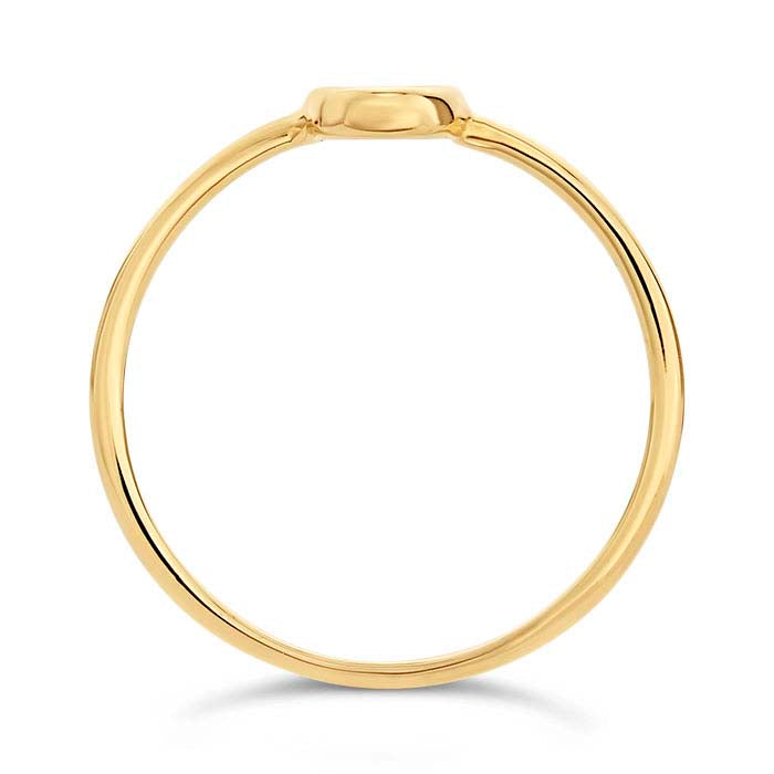 14K Yellow Gold 6 x Oval Cabochon Ring Mounting
