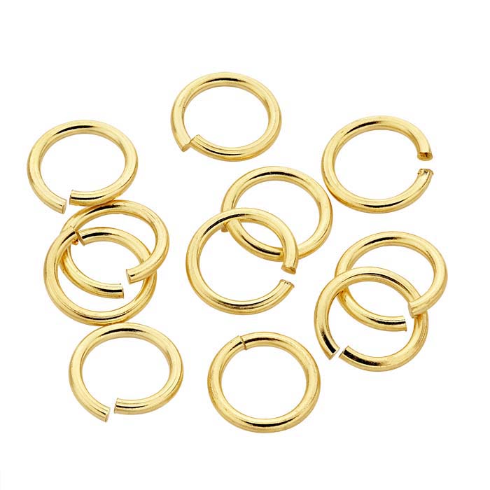 Brass Yellow-Finish Round Jump Ring