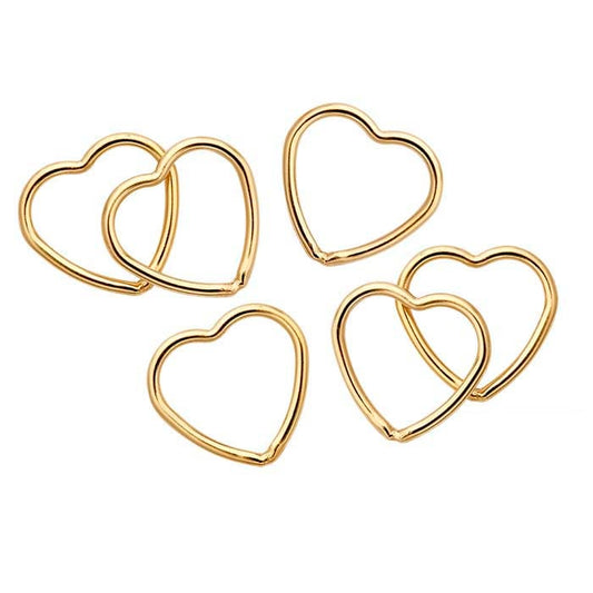14/20 Yellow Gold-Filled Open Heart Component