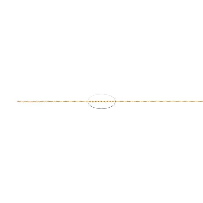 14K Yellow Gold Beveled Oval Cable Chain