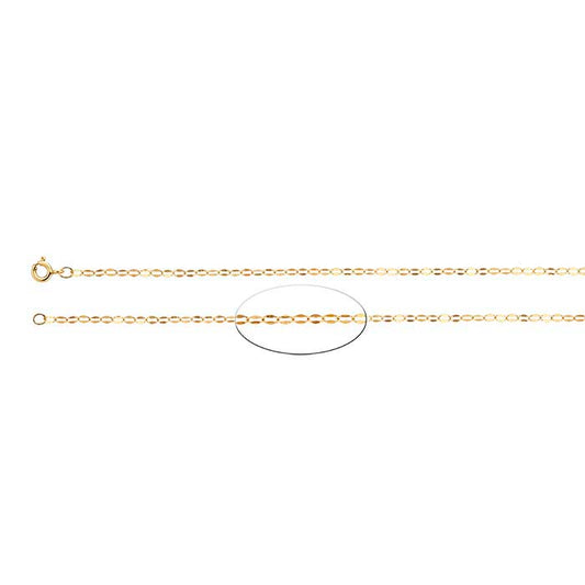 14/20 Yellow Gold-Filled 2.6mm Dapped Oval Cable Chain