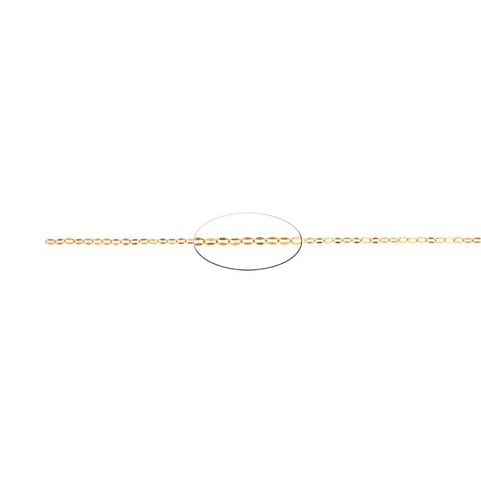 14/20 Yellow Gold-Filled 2.6mm Dapped Oval Cable Chain