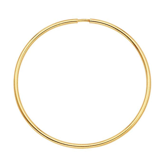 14K Yellow Gold 1.2mm Endless Hoop Earring
