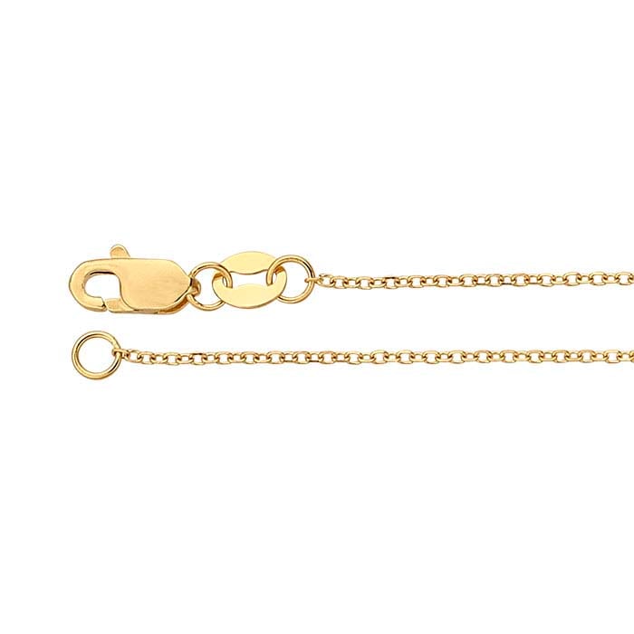 14K Yellow Gold Beveled Oval Cable Chain
