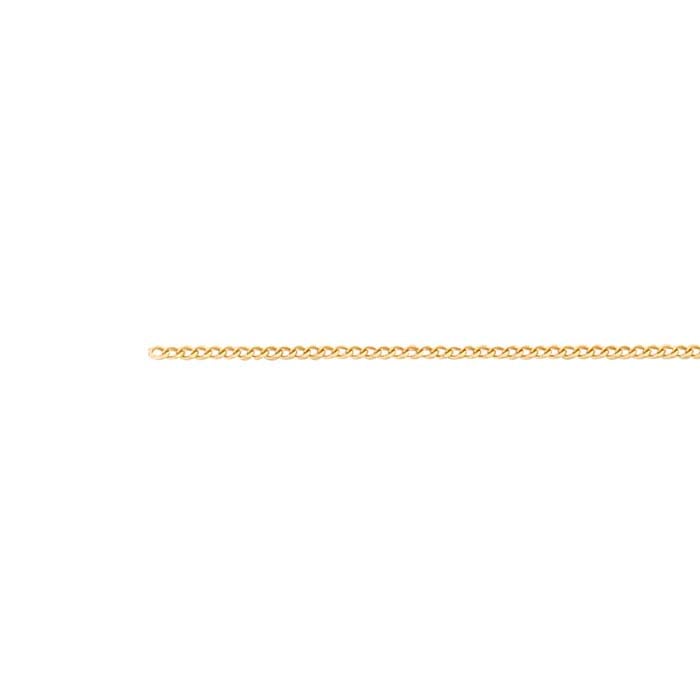 14K Yellow Gold 0.6mm Extra-Fine Diamond-Cut Curb Chain