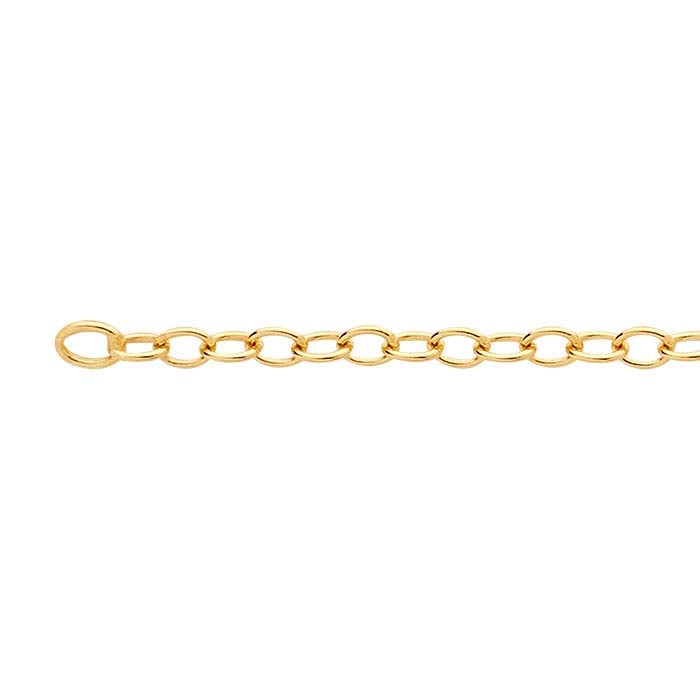14K Yellow Gold Oval Cable Chain