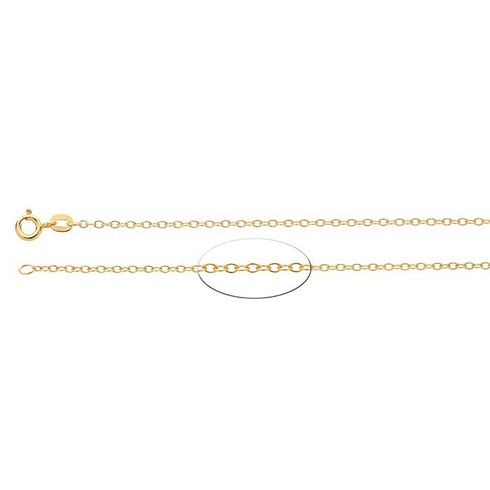 14K Yellow Gold Oval Cable Chain