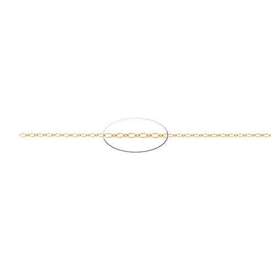 14K Yellow Gold Oval Long & Short Chain