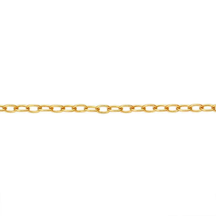 14/20 Yellow Gold-Filled 1.1mm Add-A-Bead Cable Chain Bracelet, Adjustable