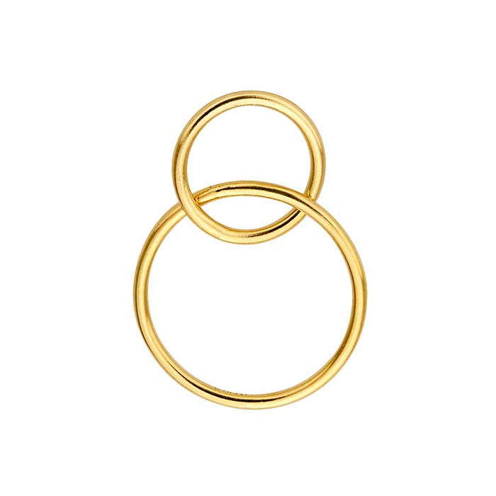 14/20 Yellow Gold-Filled Linked Two-Circle Component