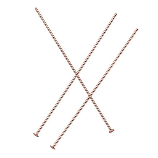 14/20 Rose Gold-Filled Domed Head Pin, 0.40mm, 1/2-Hard