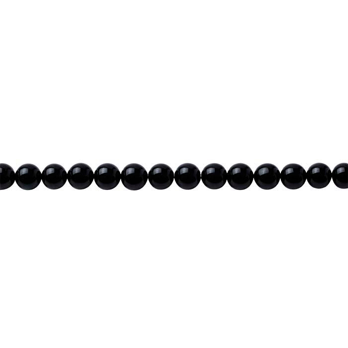 Svart Onyx 10 mm Rund Pärlsträng