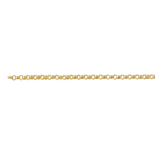 18K Yellow Gold 1.5mm Rolo Chain, By the Inch