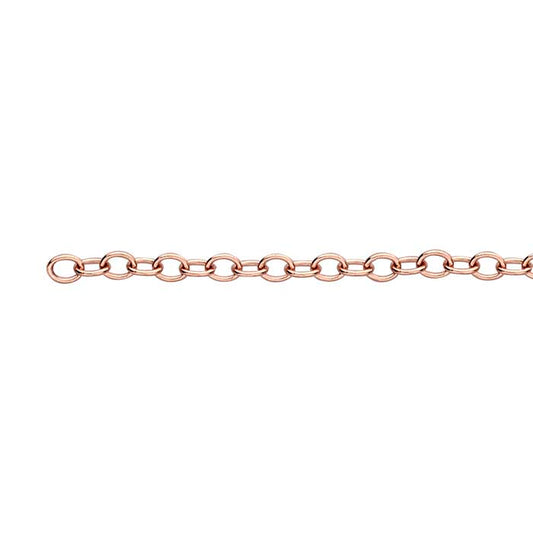 14/20 Roségoldgefüllte 1,8mm ovale Kabelkette, pro Fuß