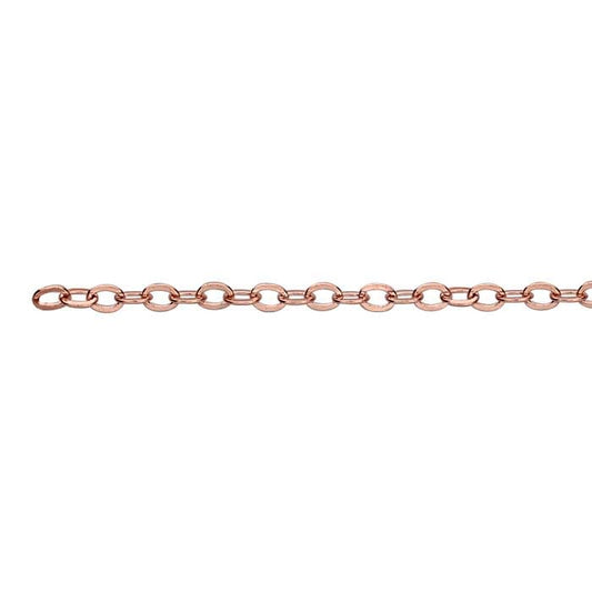 14/20 Rose Gold-Filled Flat Oval Cable Chain