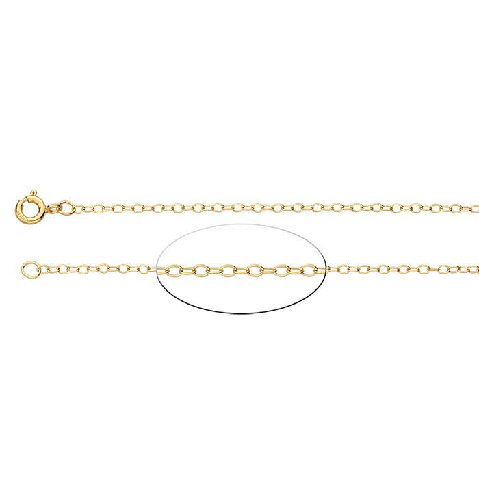 14/20 Yellow Gold-Filled Oval Cable Chain