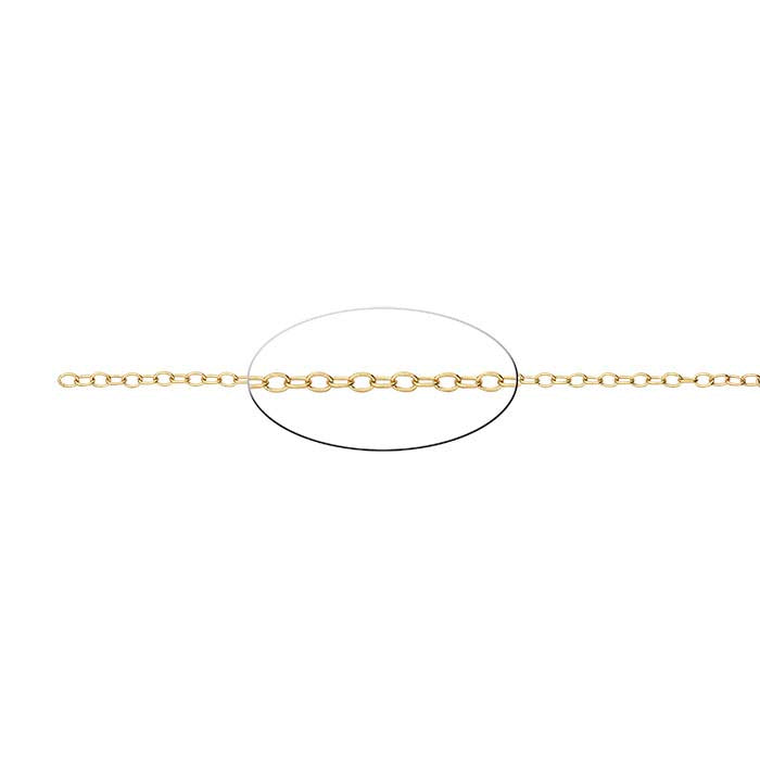 14/20 Yellow Gold-Filled Oval Cable Chain