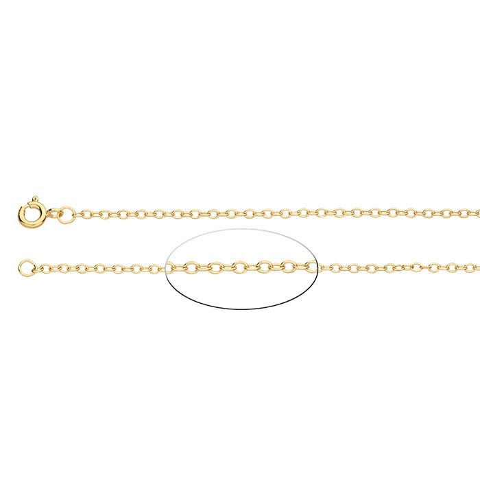14/20 Yellow Gold-Filled Oval Cable Chain