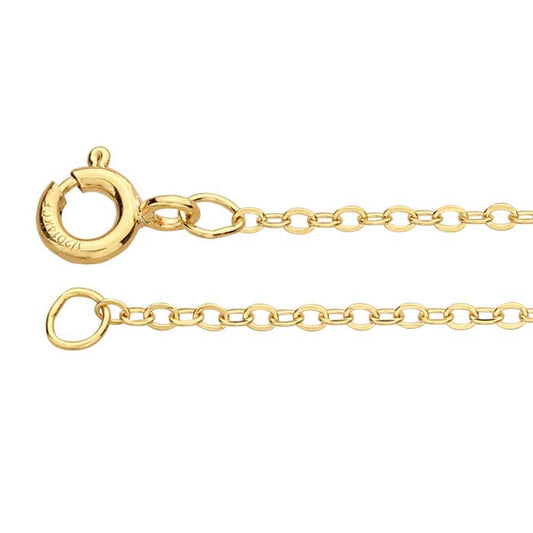 14/20 Gelbgold-gefüllte 1,4 mm flache ovale Kabelkette