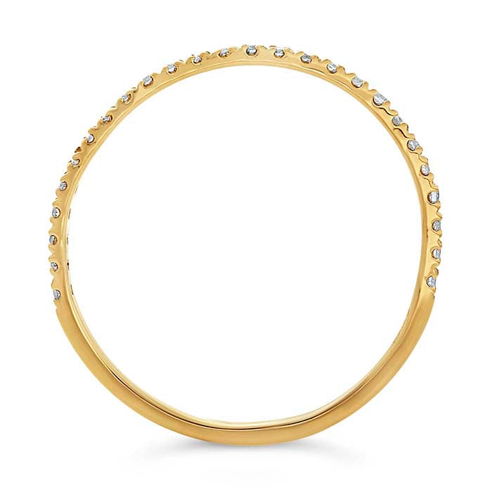 14K Yellow Gold Diamond-Set Wedding Band