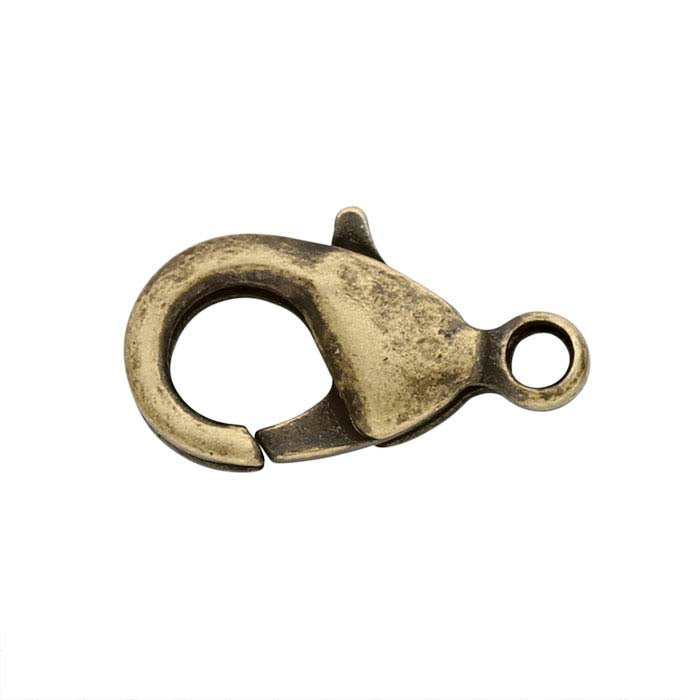 Brass Teardrop Lobster Clasp with Closed Ring